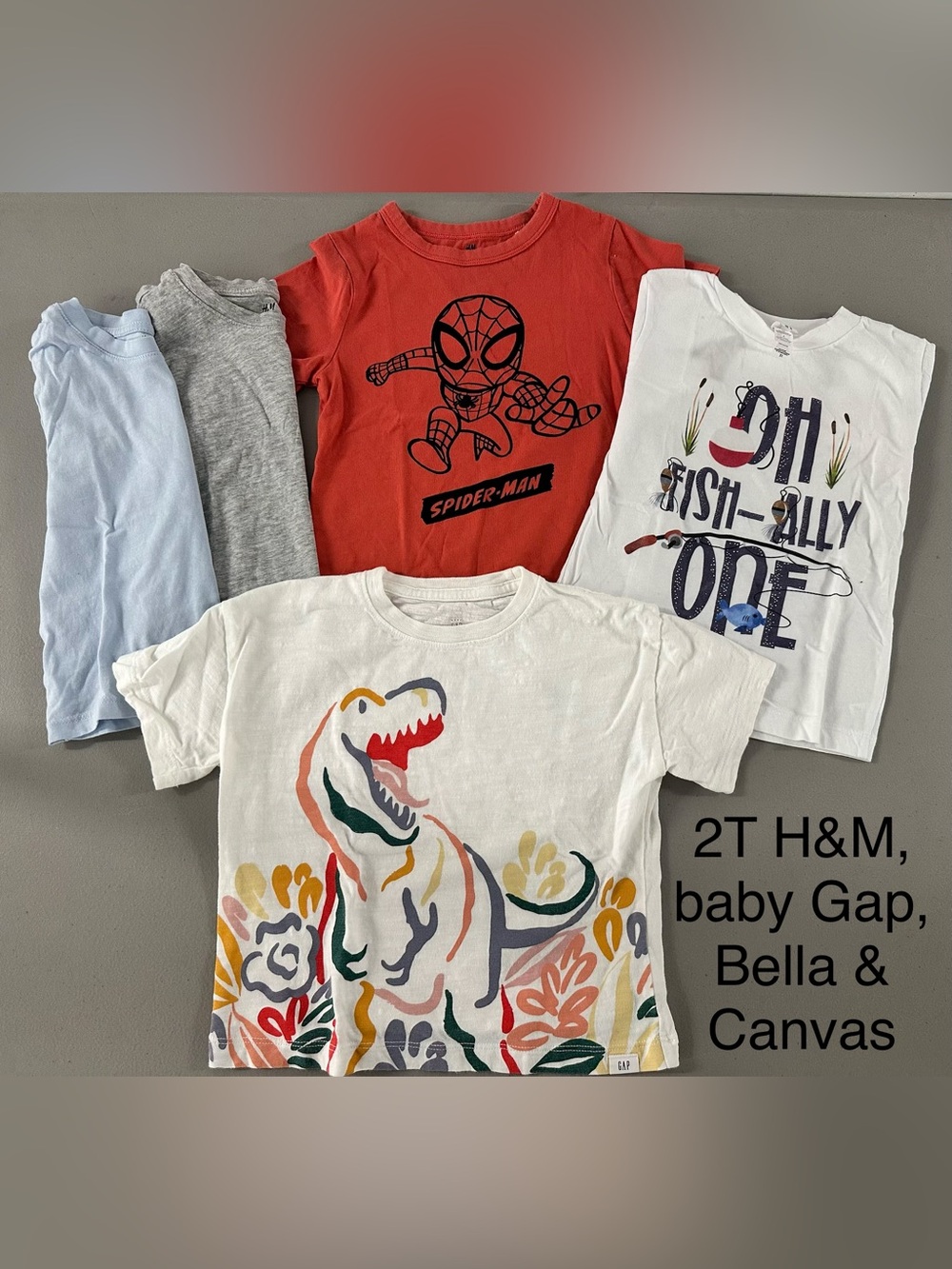 2T H & M, Baby Gap, Bella & Canvas shirts